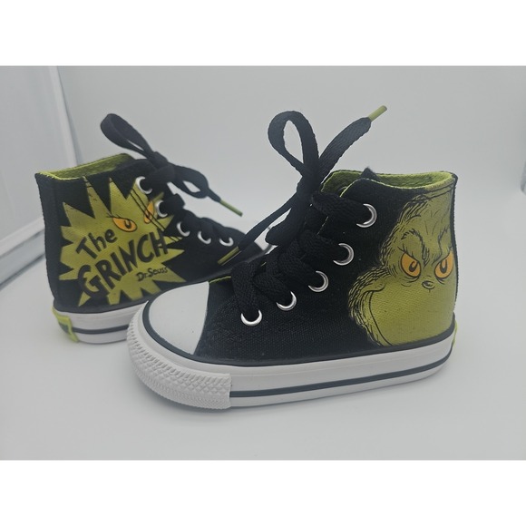 Converse Other - Converse All Star The Grinch RARE Hightop Shoes Size Todler Size 5